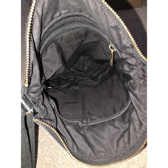 Milo Purse Genuine Leather Organizer Bag Black Shoulder Crossbody Canada - Picture 8 of 14